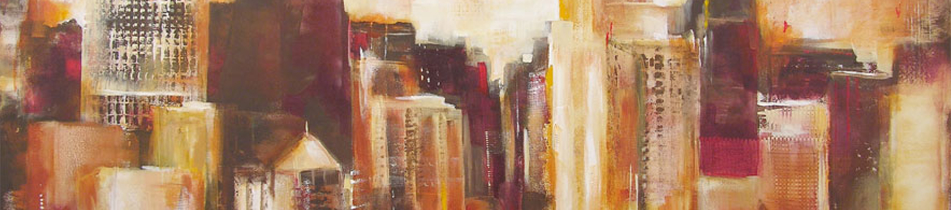 Chicago skyline painting