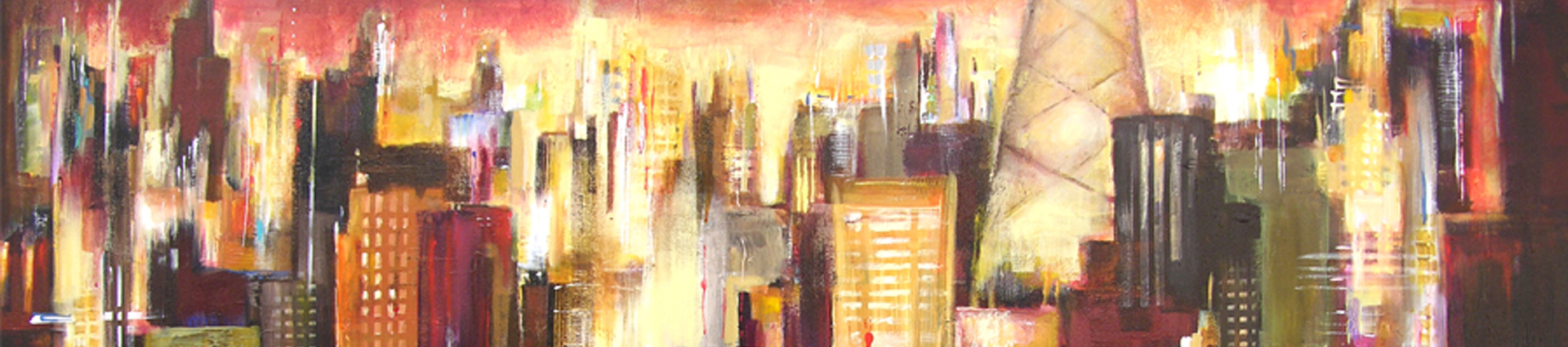 Chicago skyline painting